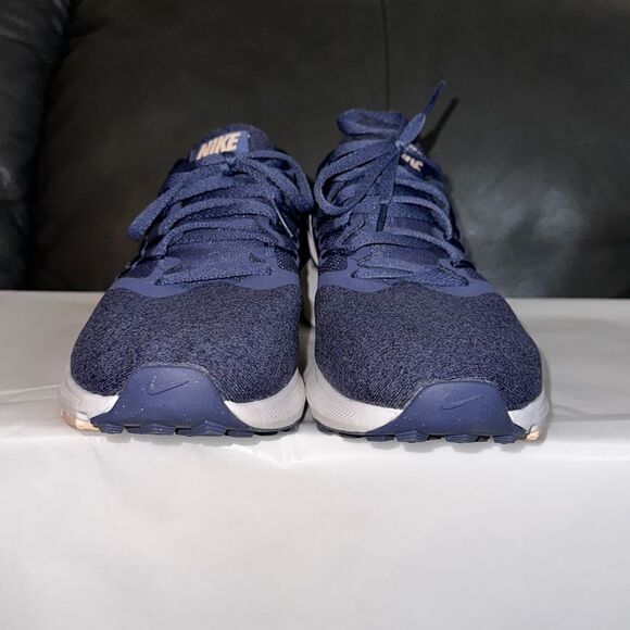 NIKE 9.5 Run Swift Women’s Heather Indigo Blue Knit White Running Sneakers - Picture 3 of 11